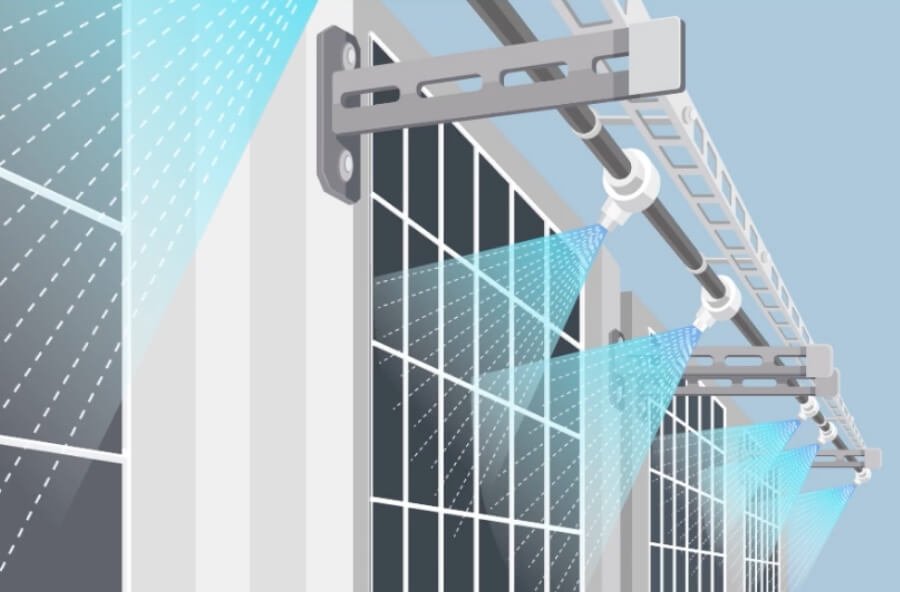 室外機への散水による節電